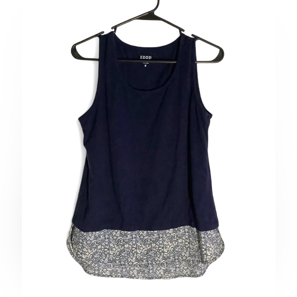 IZOD navy, floral tank